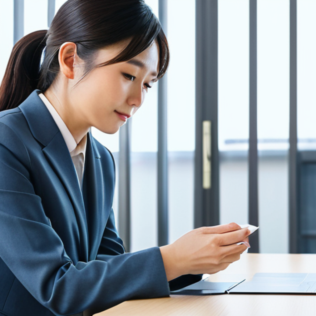 A professional Japanese woman, dressed in a modest business suit, gently examines a meticulously designed product package on a sleek, minimalist desk in a modern Tokyo office bathed in soft natural light. Her expression is thoughtful and appreciative, highlighting the reverence for detail in Japanese culture. The scene conveys a sense of deep understanding of consumer needs. perfect anatomy, correct proportions, natural pose, well-formed hands, proper finger count, safe for work, appropriate content, fully clothed, professional dress, high-quality photography, sharp focus.