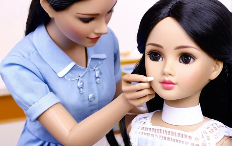 미미 인형의 제조 공정 - **Prompt 2: Sculpting the Doll's Essence**
    "A close-up view of a skilled artisan's hands meticul...