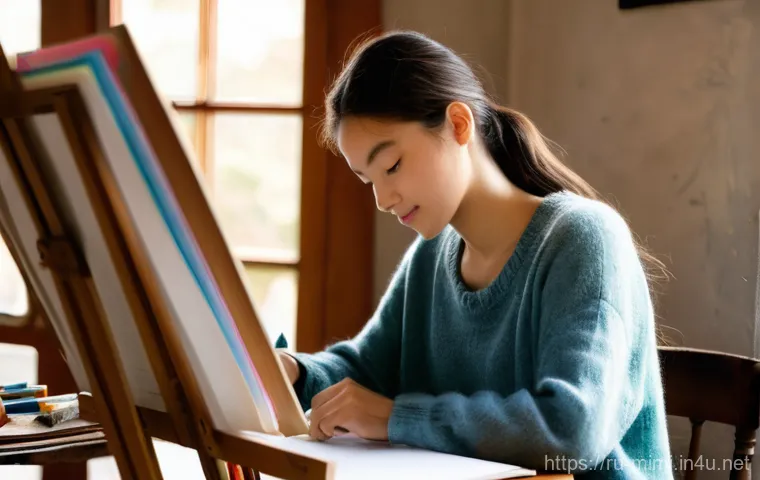 미미의 주요 스토리 아크 - Image Prompt 1: The Genesis of Creativity**