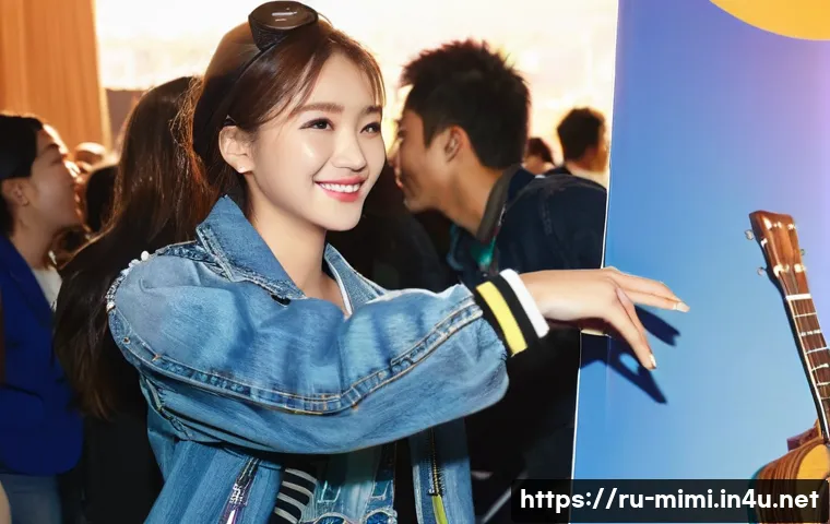 미미 팬미팅 사례 - **Prompt 1: Emotional Connection at a Fan Meeting**
"A close-up, candid shot of a pop star, a wo...