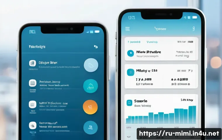 미미의 최신 에디션 분석 - A modern smartphone user interface showcasing a sleek, intuitive app dashboard on a mid-range mobile...